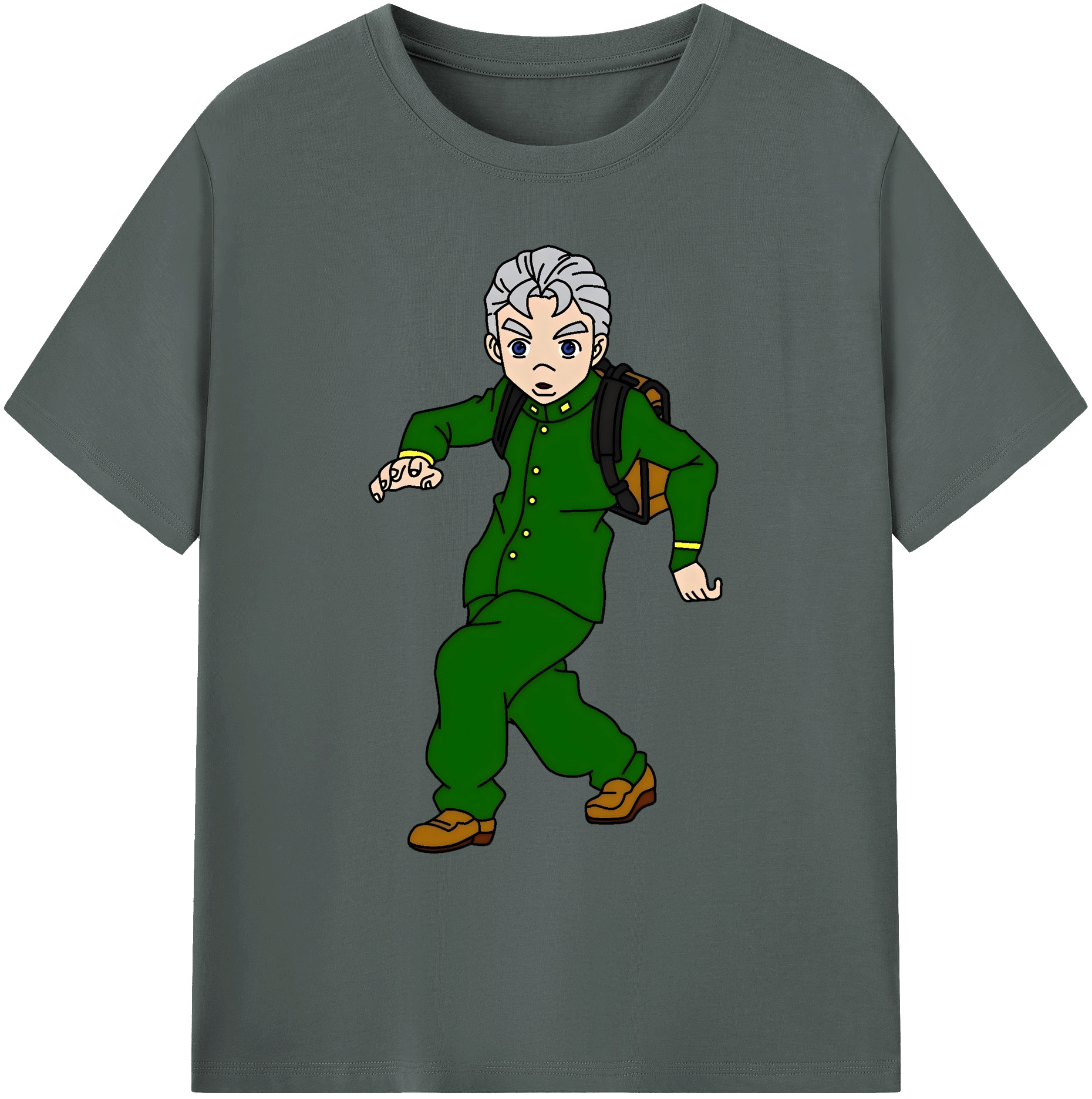 （画像用） ジョジョの奇妙な冒険 広瀨康一 JoJo's Bizarre Adventure Hirose Koichi 綿100％ メンズ半袖Tシャツ｜肌触りやわらか＆通気性